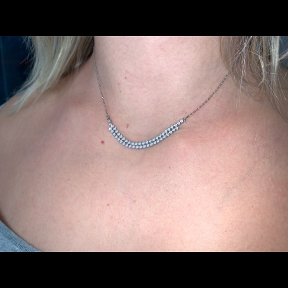 Swarovski CZ Dainty Tennis Necklace - Picture 2 of 5